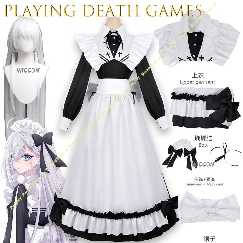 Cosplay Anime Yuki - アニメ死神ゲームをプレイする大人の雪路紗里麻チコスプレ死神ゲームをプレイして食卓に料理を置くセクシーなアクセサリー