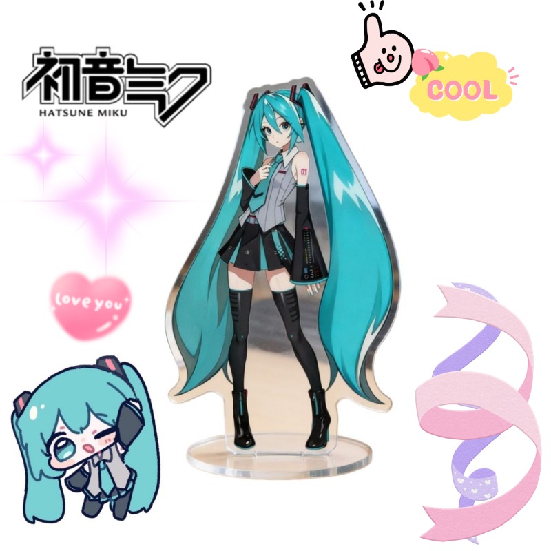 Anime Cosplay Series - 初音ミク 10 センチメートルアクリルスタンドかわいいアニメキャラクタースタンディー HD プリントデスクトップ装飾装飾コレクションファンへのギフト