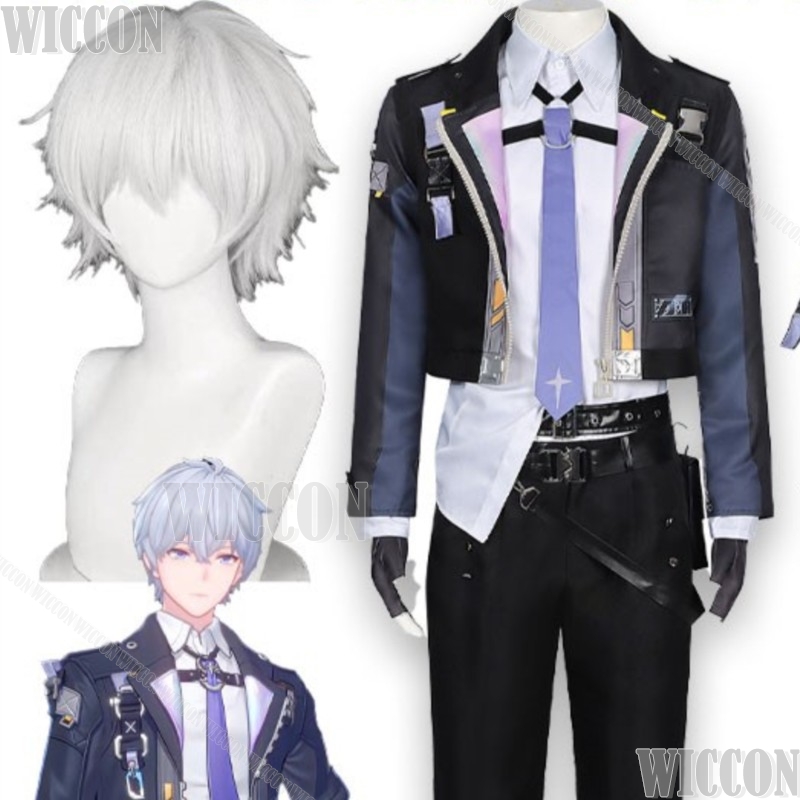 Anime Cosplay Couple - ネバーネス・トゥ・エバネス コスプレ衣装 エスペルゼロ 男性アニメゲーム ロールプレイ制服スーツ ハロウィン