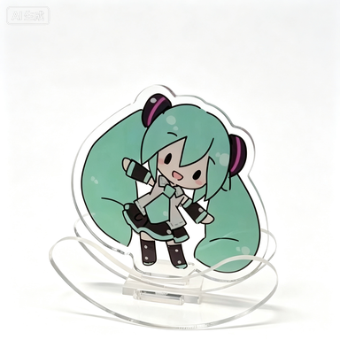 Cosplay Anime N - 初音ミクのアクリル製揺れおもちゃデコレーション、かわいい漫画風の揺れスタンド、デスクトップディスプレイ、友達への楽しいプレゼント