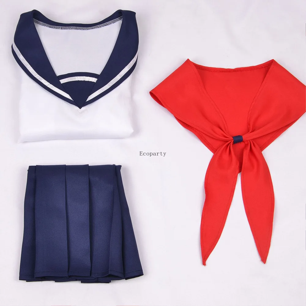 Cosplay Anime Yuki - ゲームヤンデレシミュレーターあやのあいしコスプレ衣装ウィッグおそなななじみ女子校生制服セーラーシャツスカートドレス服