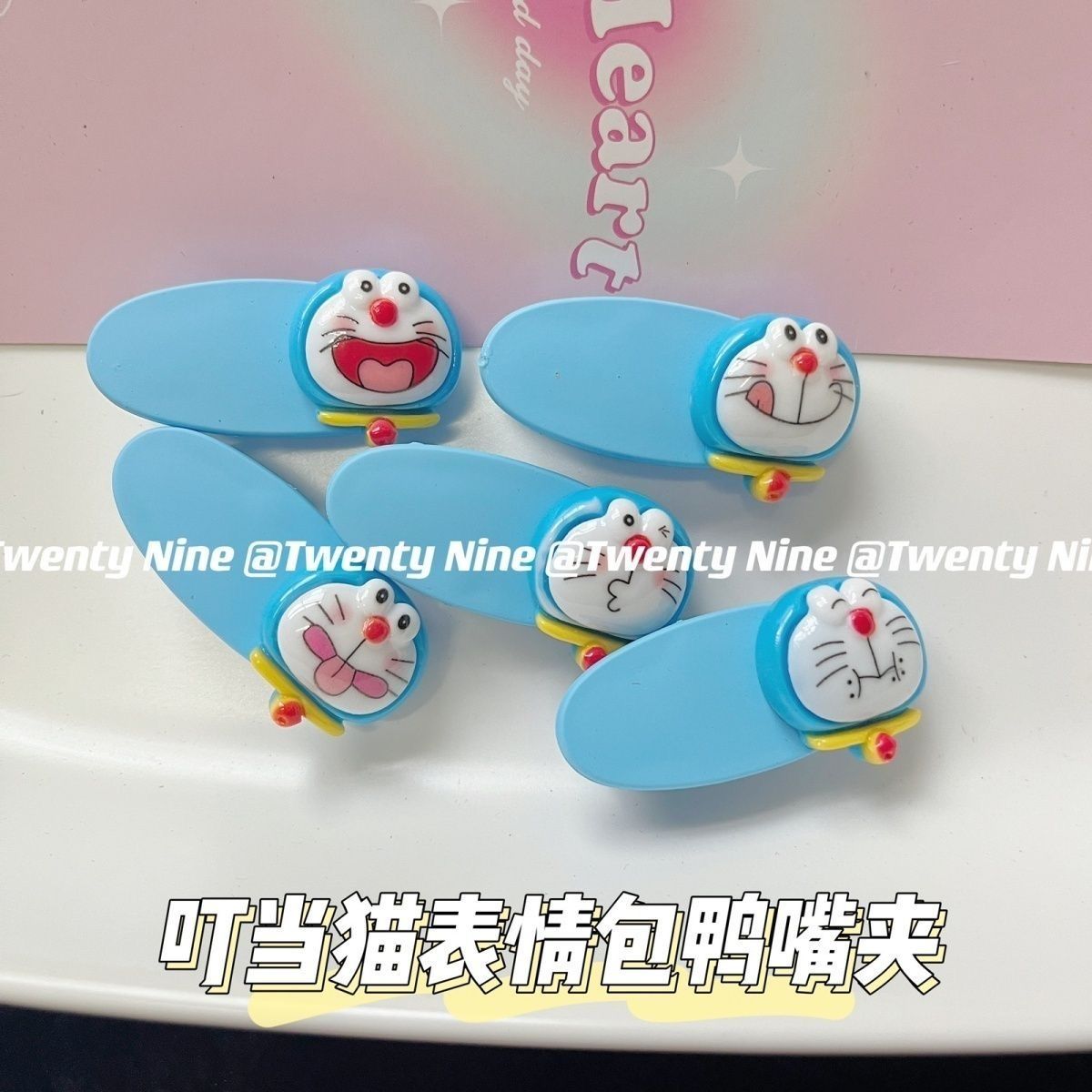 Anime Cosplay Couple - かわいいドラえもん表現のダックビルヘアクリップ、インスタイルガーリーサイドヘアピン、アニメカップルデイリーヘアアクセサリー