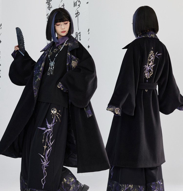 Anime Cosplay In Chinese - 新しい中国風国風重工業刺繍織りゴールドウール生地コートフィエスタカーニバルハロウィンコスコスプレ
