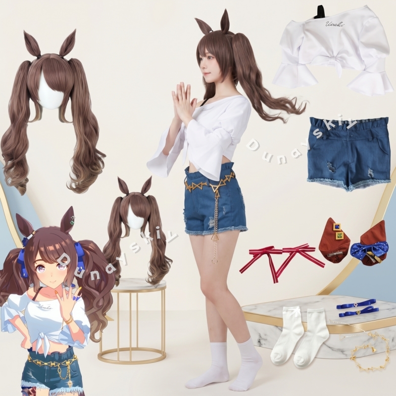 Anime Cosplay Dance - ウマ娘 トーセン ジョーダン プリティーダービー コスプレ衣装 ハイウエスト
