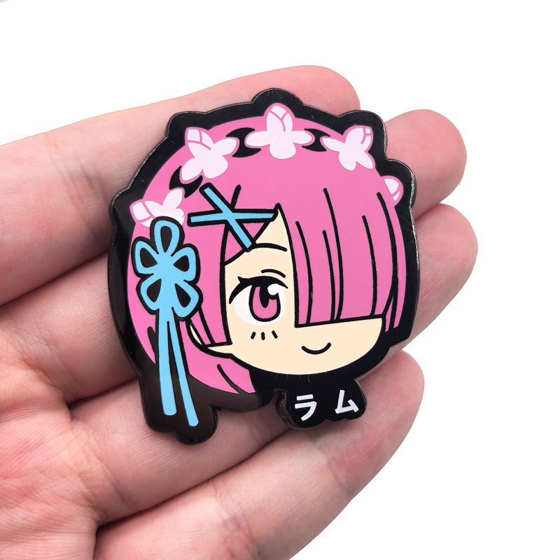 ラムレムメタルバッジアニメ再：ゼロから始める異世界生活ピンか - Anime Cosplay Rem のレビューと価格