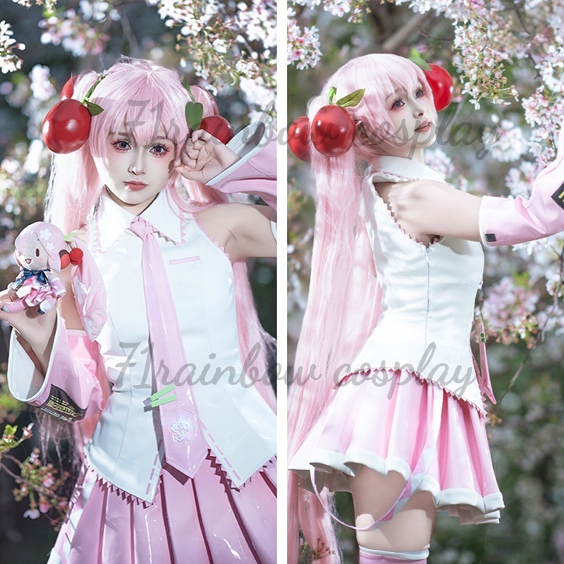 さくらミクコスプレ衣装ミク制服 JK フォーミュラドレスセッ - Cosplay Anime N のレビューと価格