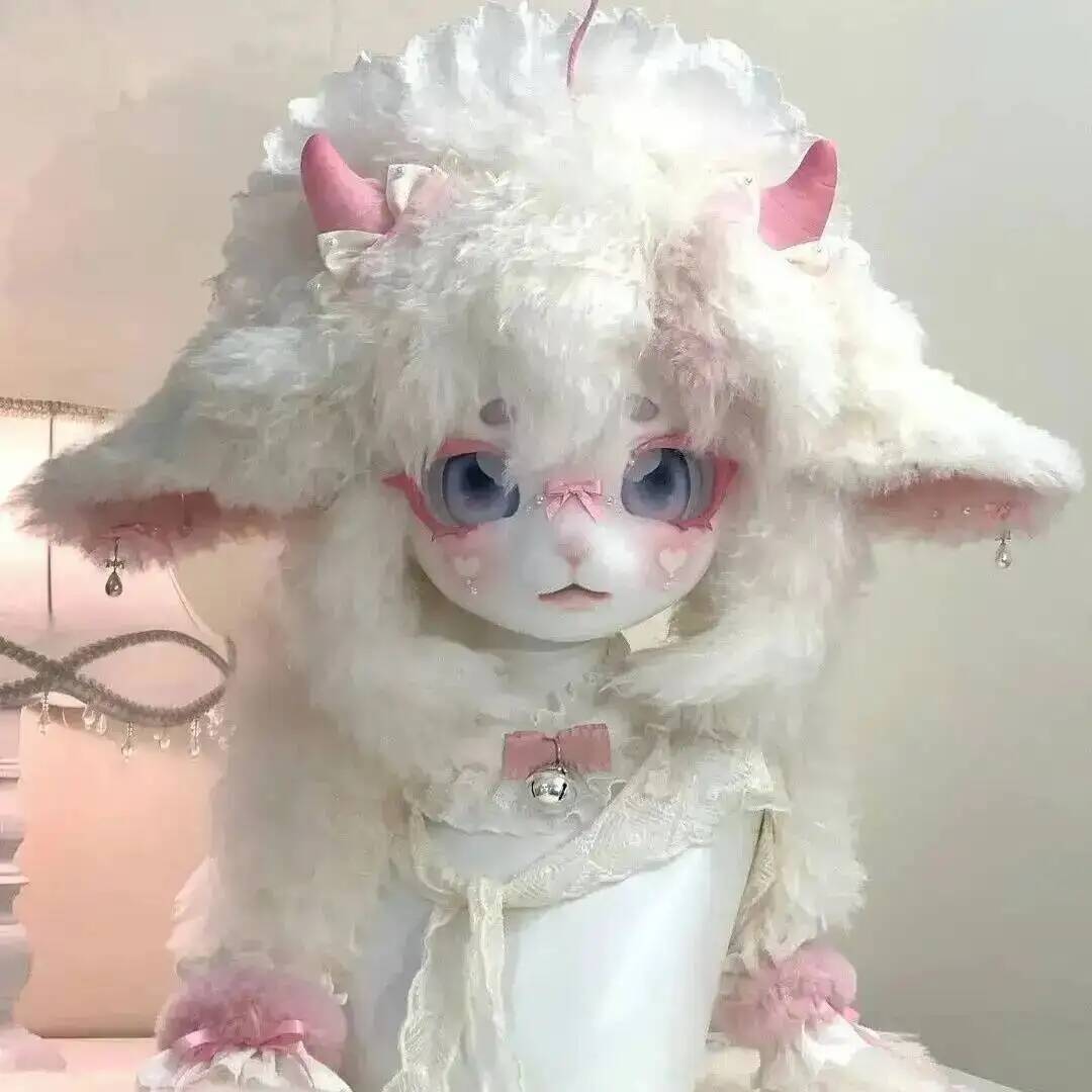 手作りキグフーリーコスチュームヘッド　可愛い羊/子羊ケモノマ - Anime Cosplay Mask のレビューと価格