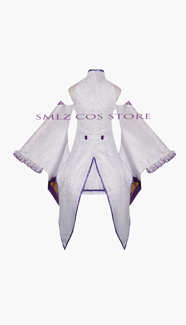 エミリアコスプレアニメ再ゼロカラハジメル異世界生活衣装白制服 - Anime Cosplay Ladies のレビューと価格