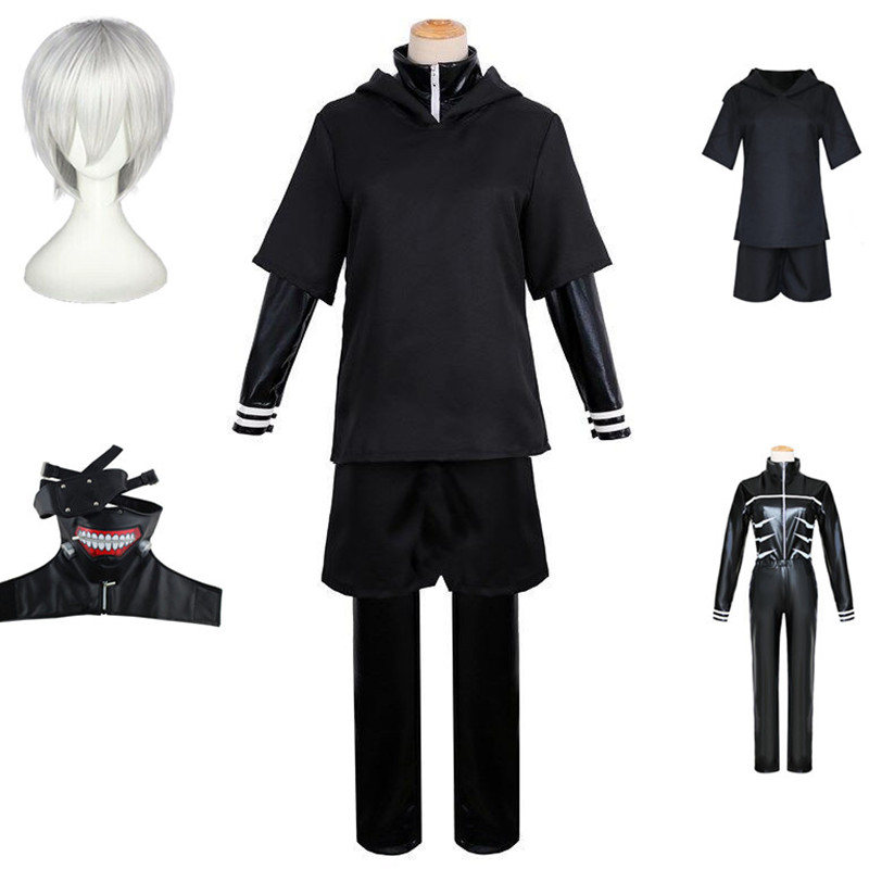 アニメ東京グールケンカネキ衣装黒革の戦い制服女性男性ハロウィ - Anime Cosplay Tokyo Ghoul のレビューと価格