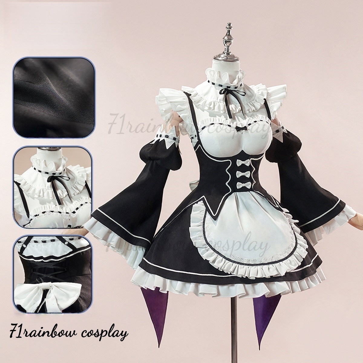 Re:ゼロから始める異世界生活 レム メイド コスプレ 女性 - Anime Cosplay Rem のレビューと価格