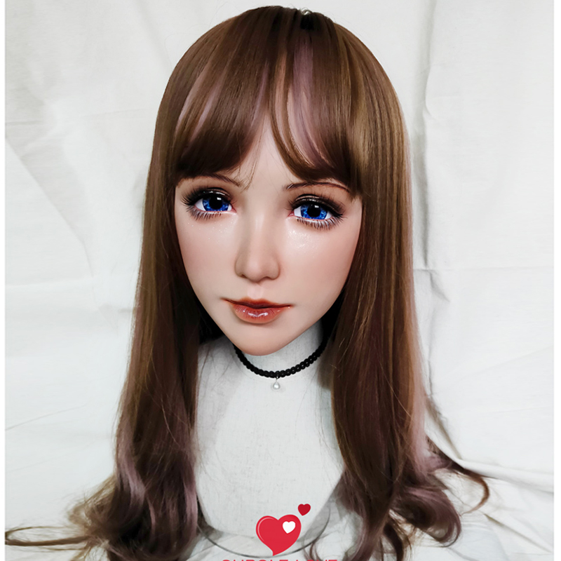 (Shu-02)女性スイートガール樹脂製ハーフヘッド着ぐるみ - Anime Cosplay Eye Makeup のレビューと価格