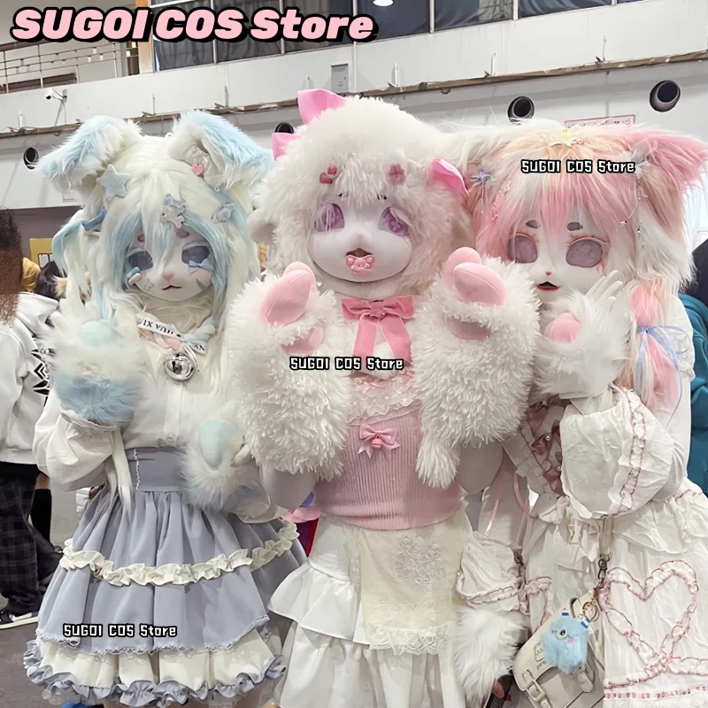 aBcSCS*ファーコスチュームヘッド着ぐるみキュートファー - Anime Cosplay Mask のレビューと価格