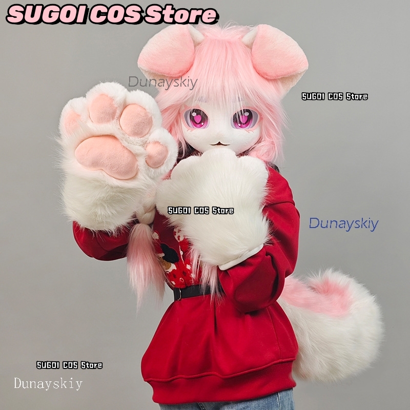 aBcSCS*ファーコスチュームヘッド着ぐるみキュートファー - Anime Cosplay Mask のレビューと価格