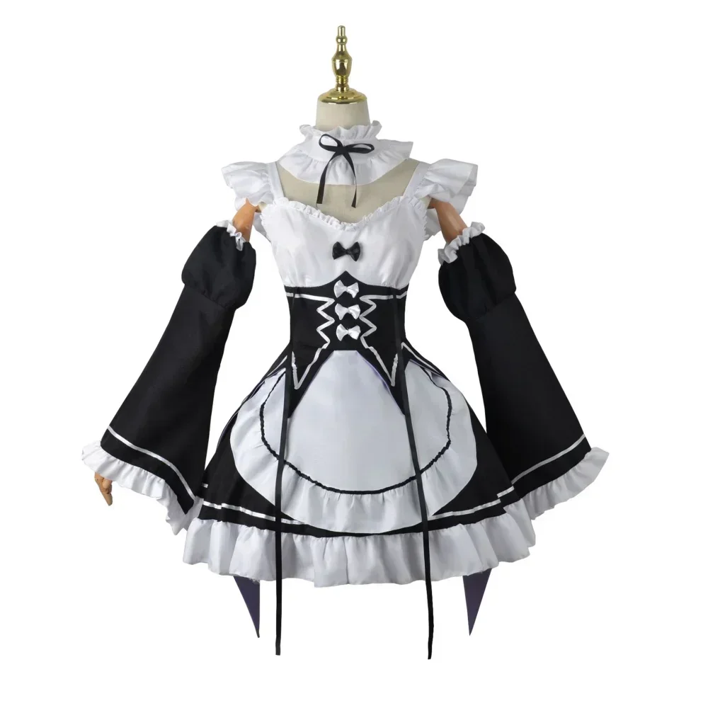 アニメラムレムロリータメイドコスプレ「ゼロの別の世界で」レヴ - Anime Cosplay Rem のレビューと価格