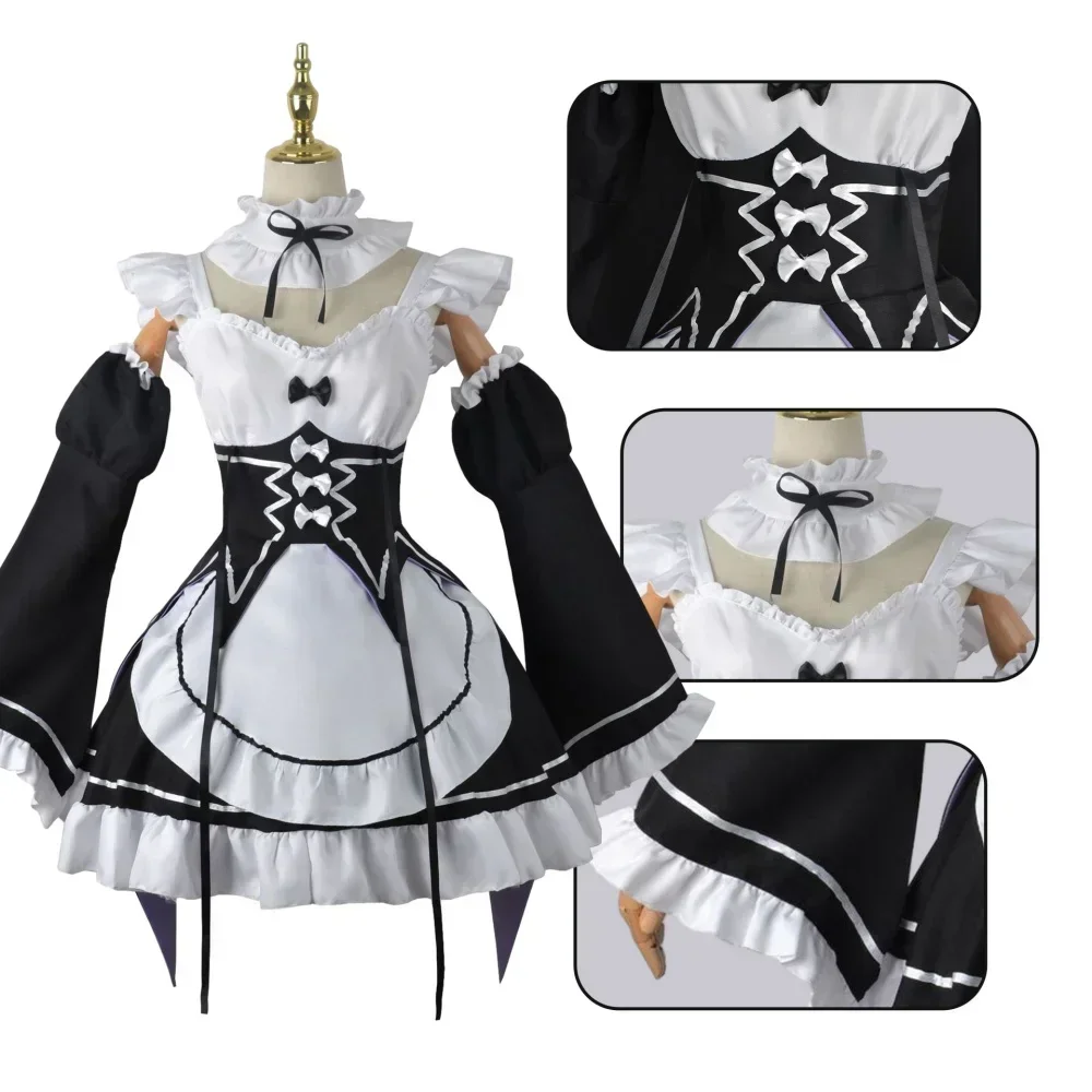 アニメラムレムロリータメイドコスプレ「ゼロの別の世界で」レヴ - Anime Cosplay Rem のレビューと価格