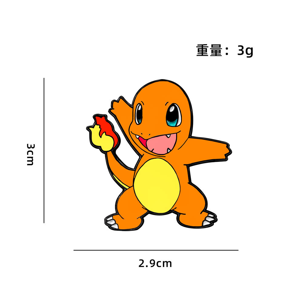 ポケモンエナメルピン4個セット、かわいいピカチュウ、ヒトカゲ - Anime Cosplay Pokemon のレビューと価格