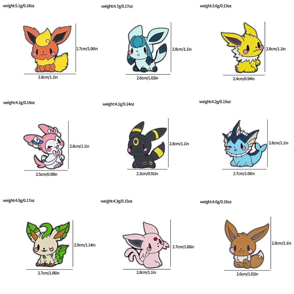 かわいいポケモンイーブイエナメルピンアニメメタルブローチかわ - Anime Cosplay Pokemon のレビューと価格
