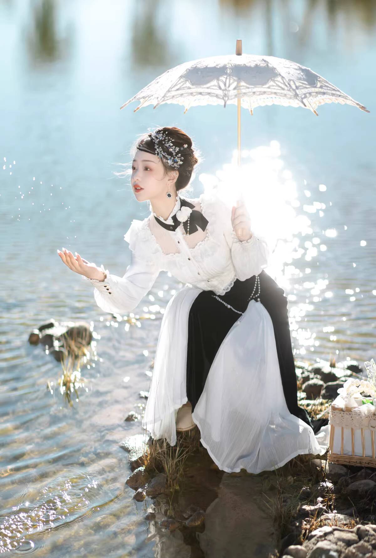 新しい中国風の改良版漢服女性用ドレスデイリーマーメイドスカー - Anime Cosplay In Chinese のレビューと価格