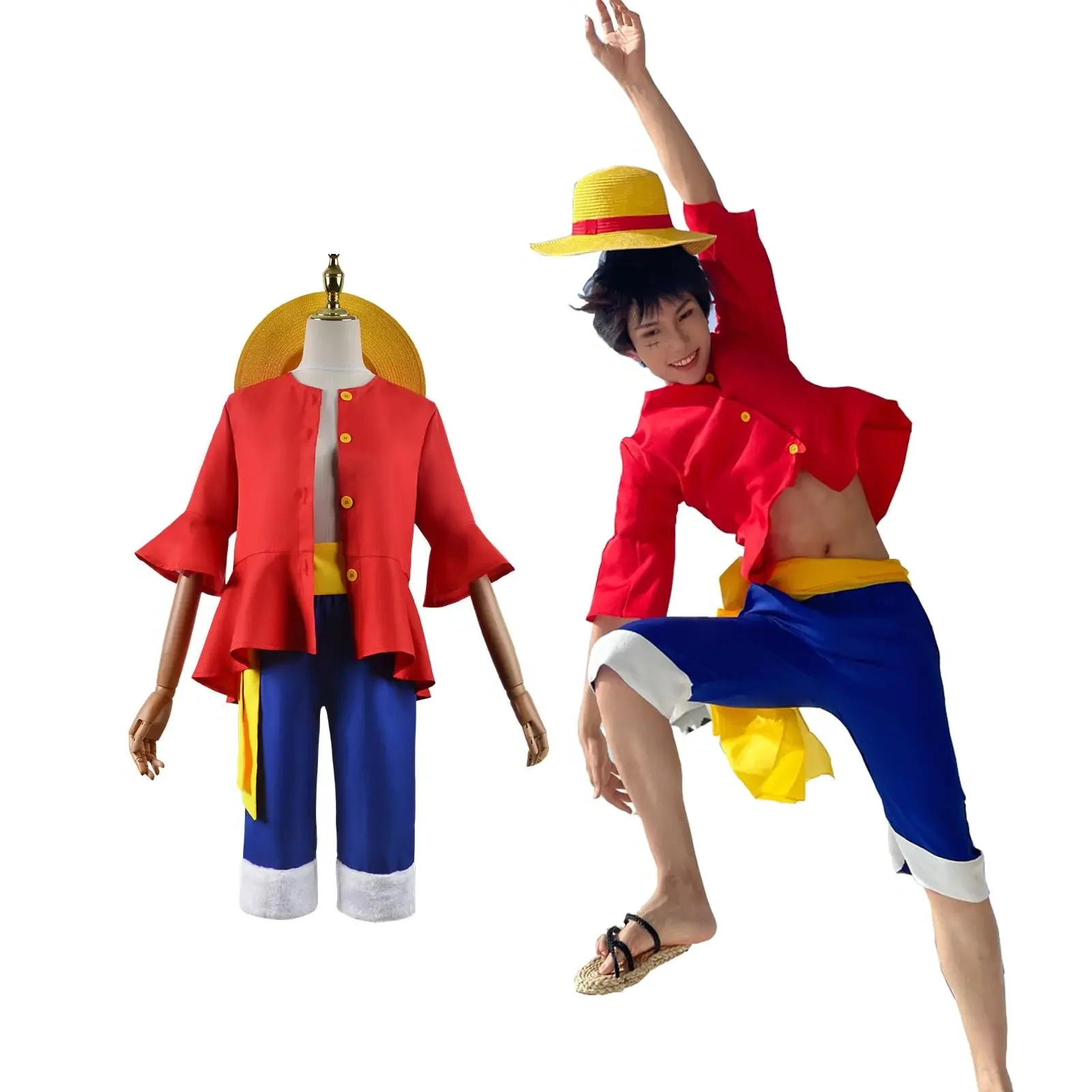 アニメ モンキー・D・ルフィ コスプレ衣装 ワンピース 太陽 - Anime Cosplay Pics のレビューと価格