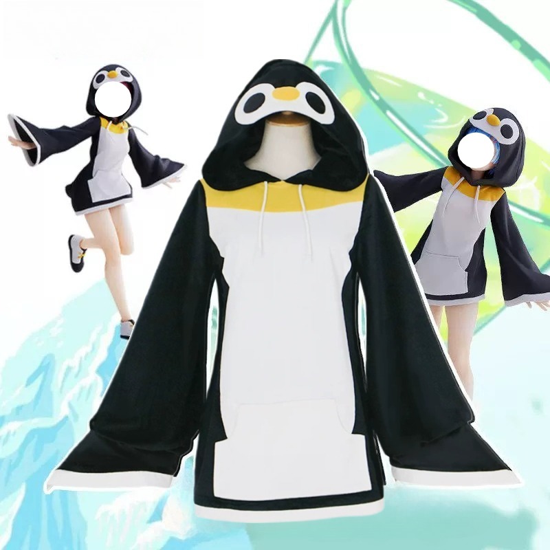 アニメレムラムコスプレ衣装かわいいペンギンフード付きドレス制 - Anime Cosplay Rem のレビューと価格