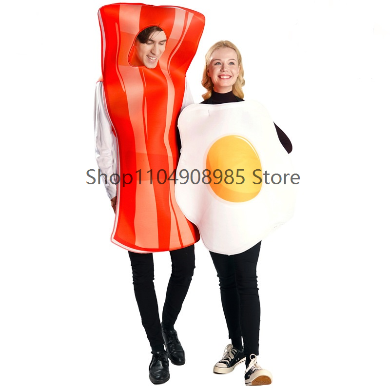 面白いコスプレ衣装カップルエッグベーコンハロウィンカーニバル - Anime Cosplay Couple のレビューと価格